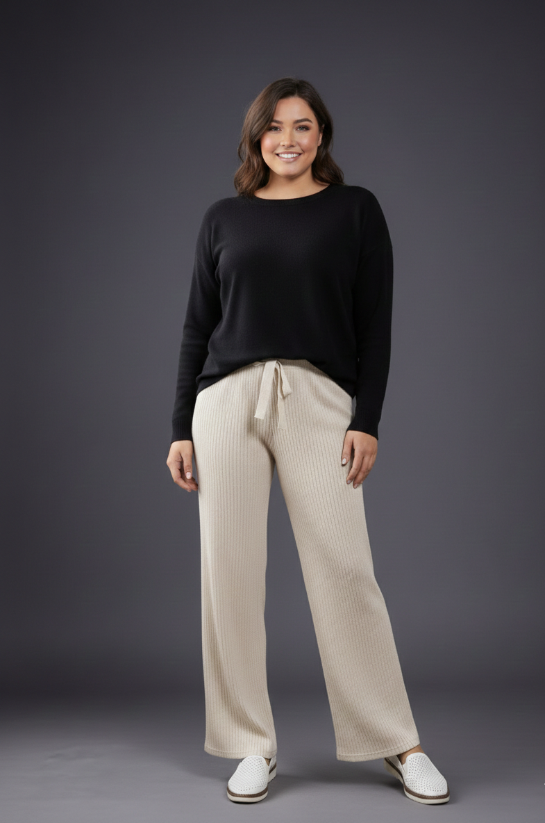 %100 Pamuklu Fitilli Interlok Kumaş Enine Boyuna Esnek Pijama Pantolon - 3 adet 600tl