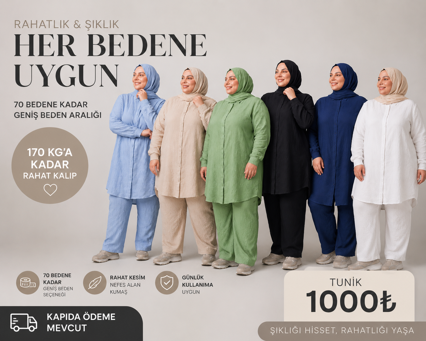 MUSLİN KUMAŞ UZUN DÜĞMELİ TUNİK