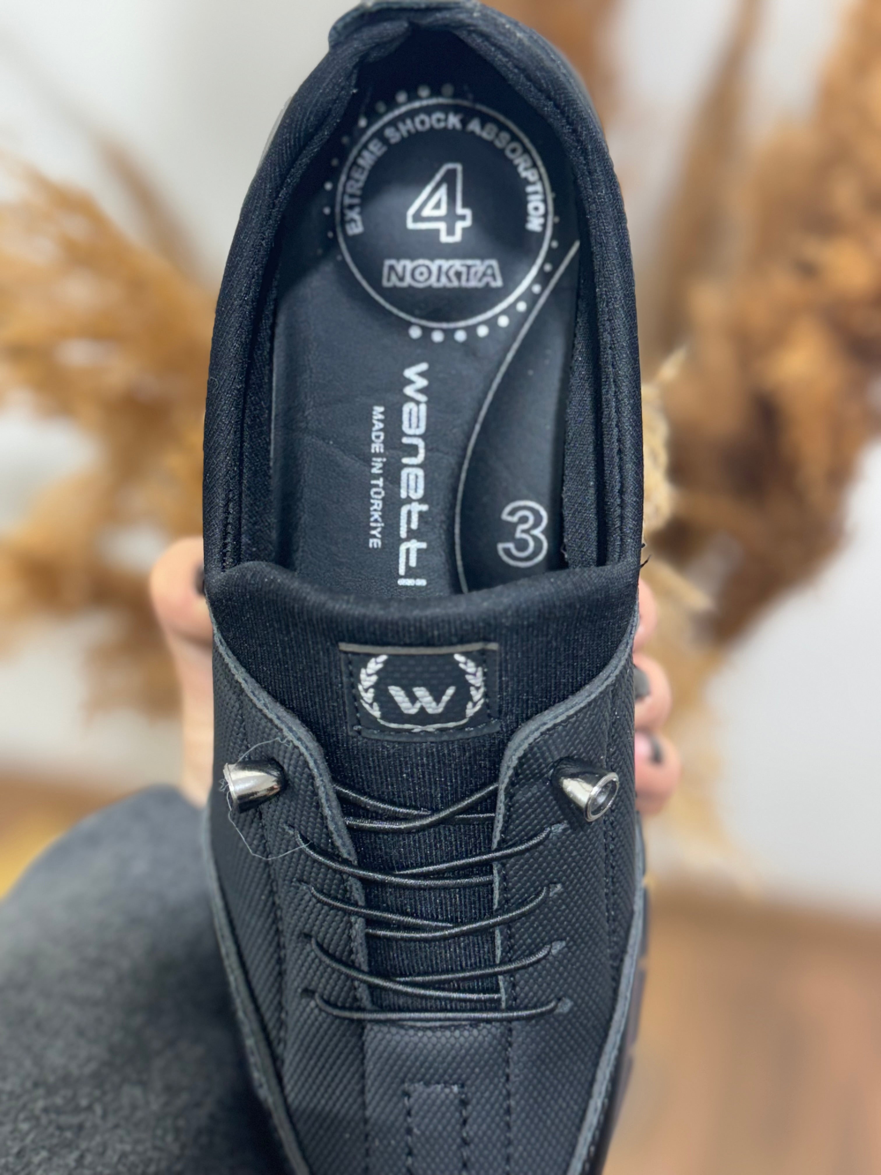 DALGIÇ KUMAŞ DERİ TABAN LASTİK BAĞCIKLI ORTOPEDİK TABAN MEVSİMLİK KADIN AYAKKABI