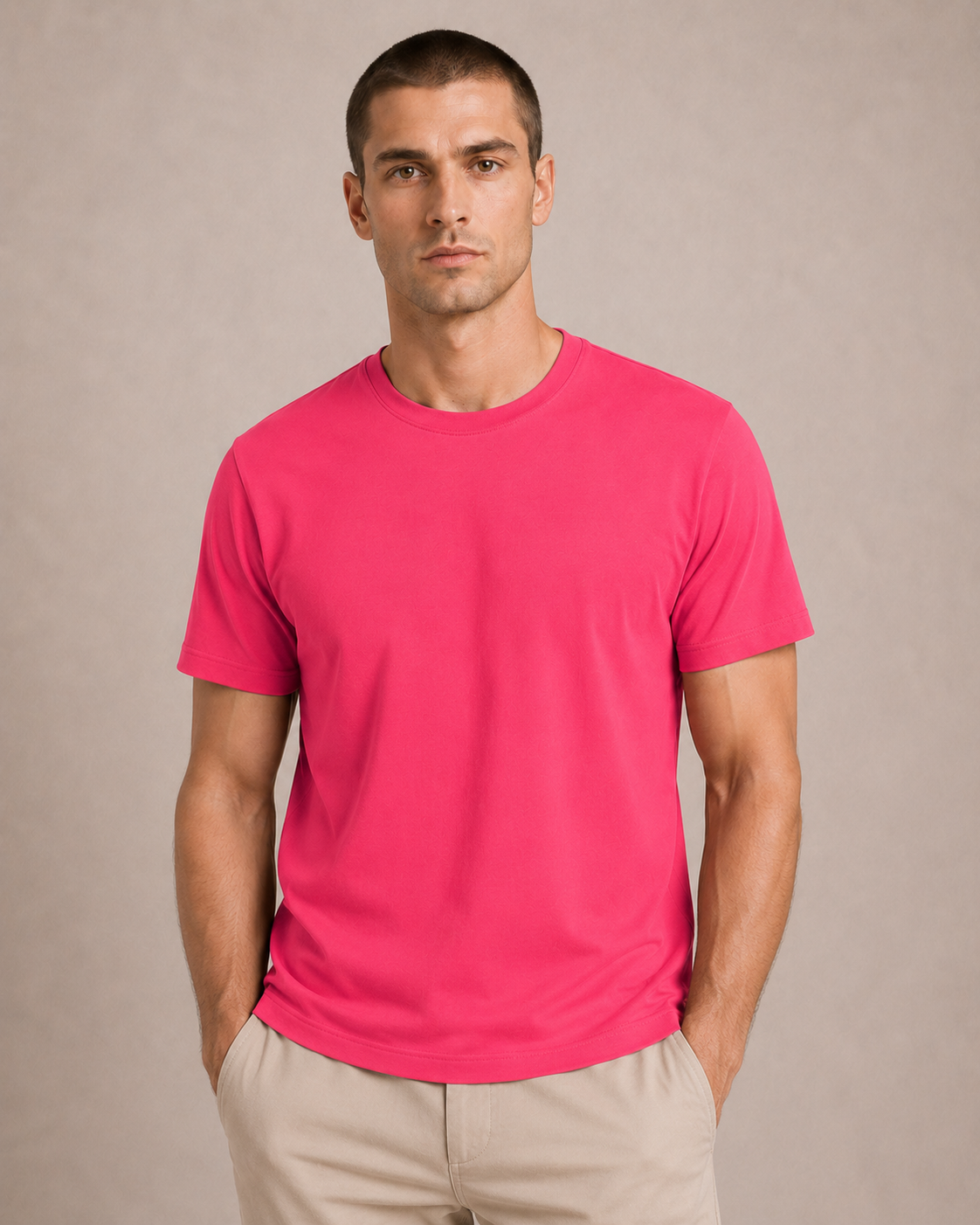 Basic Sıfır Yaka Unisex Tişört