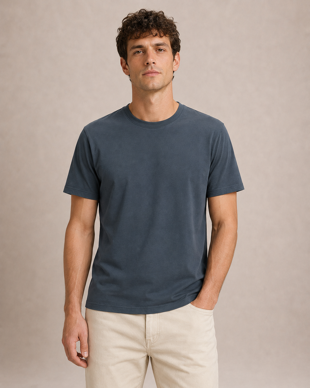 Basic Sıfır Yaka Unisex Tişört