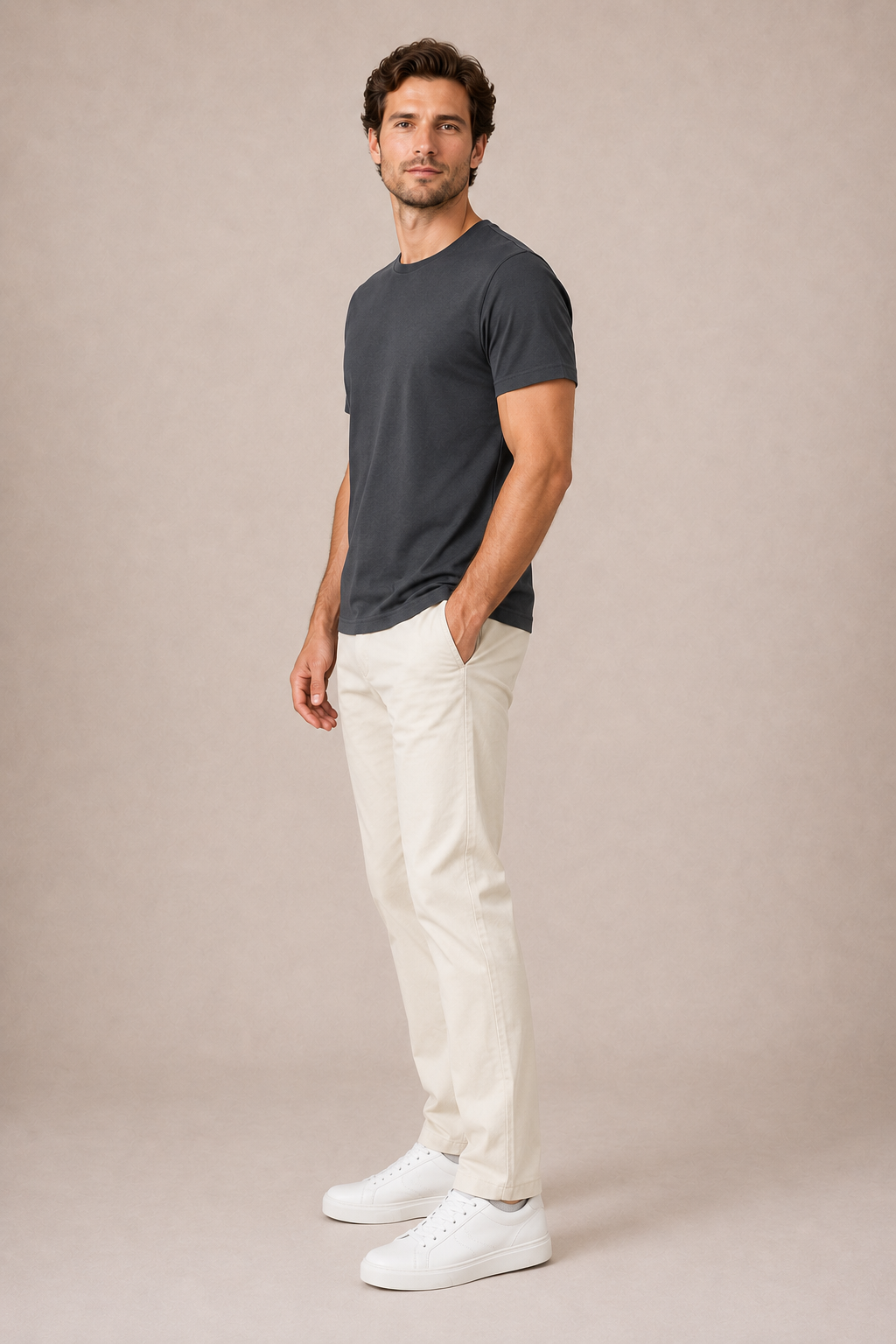 Basic Sıfır Yaka Unisex Tişört