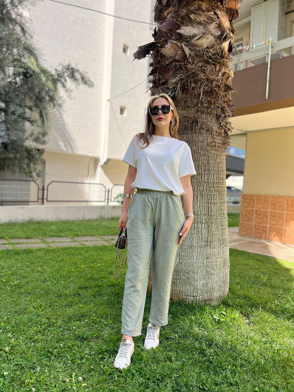 Bambu Crush Keten Yazlık Pantolon