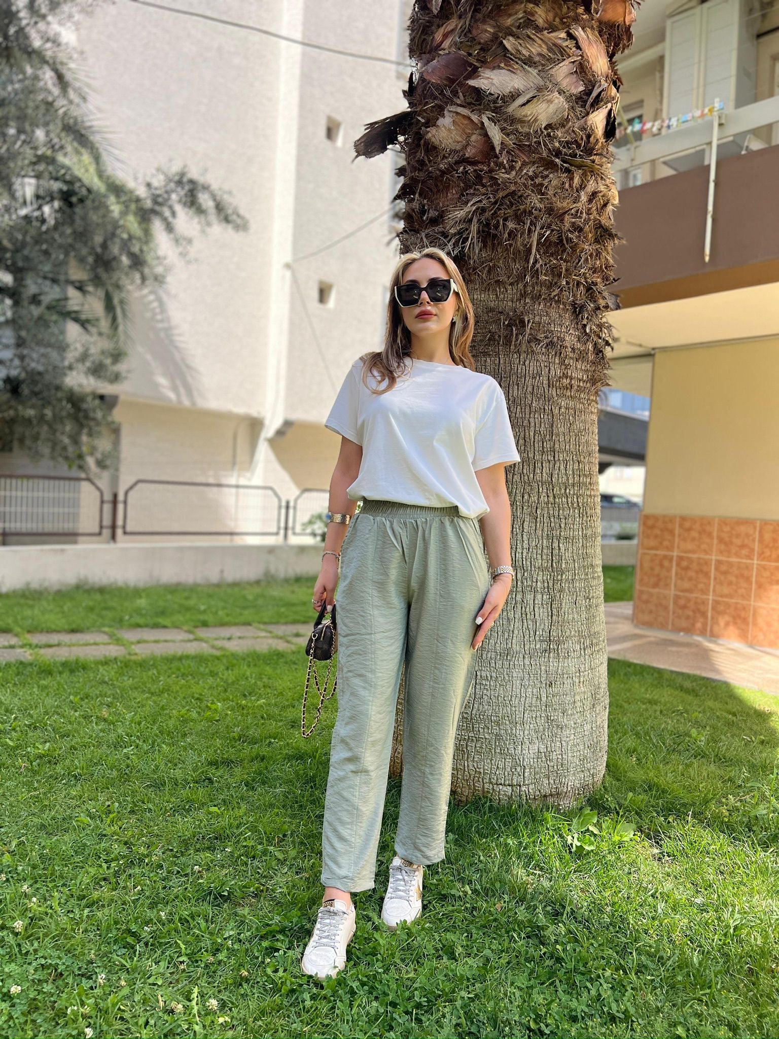 Bambu Crush Keten Yazlık Pantolon