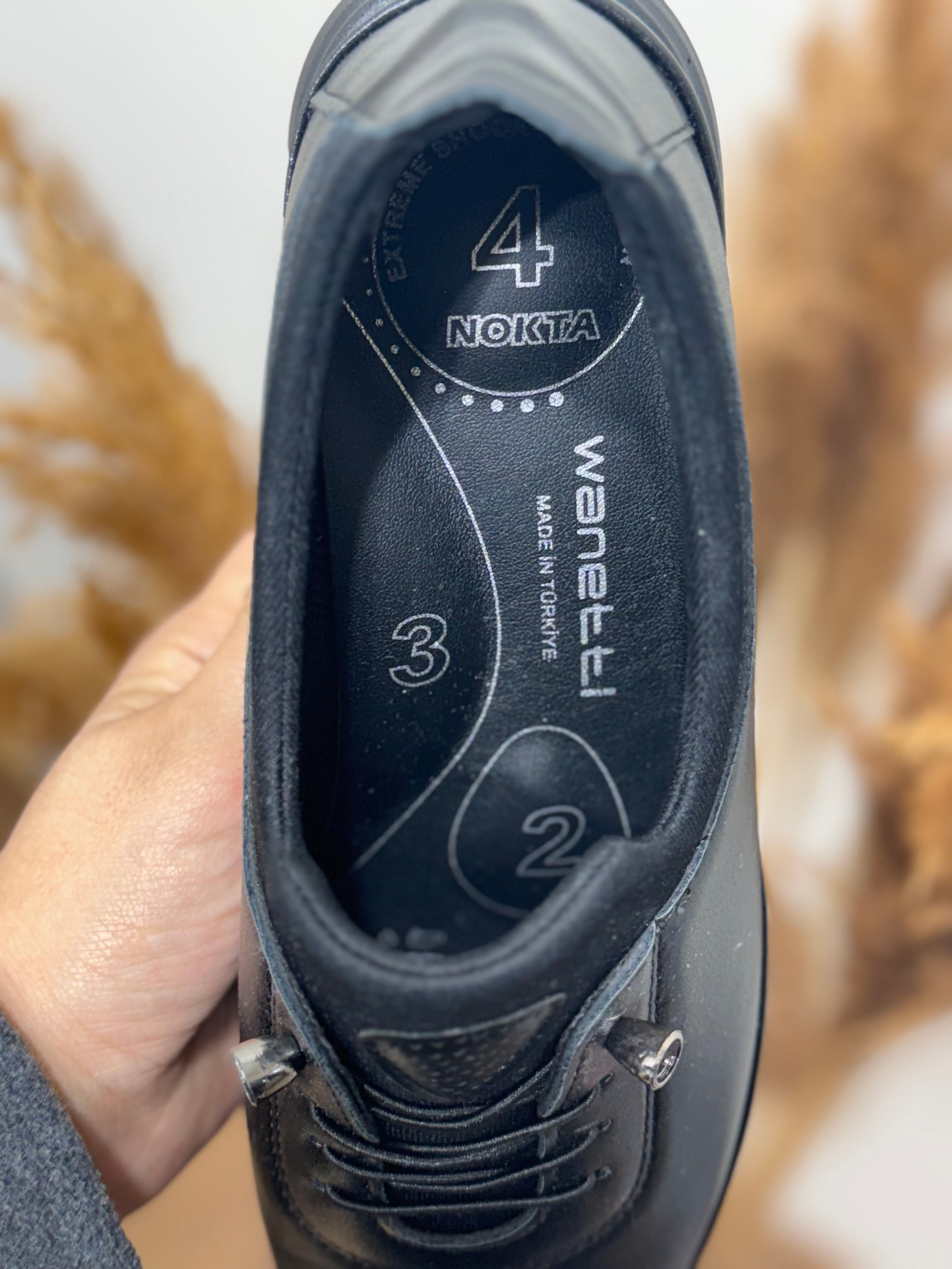 DALGIÇ KUMAŞ DERİ TABAN LASTİK BAĞCIKLI ORTOPEDİK TABAN MEVSİMLİK KADIN AYAKKABI