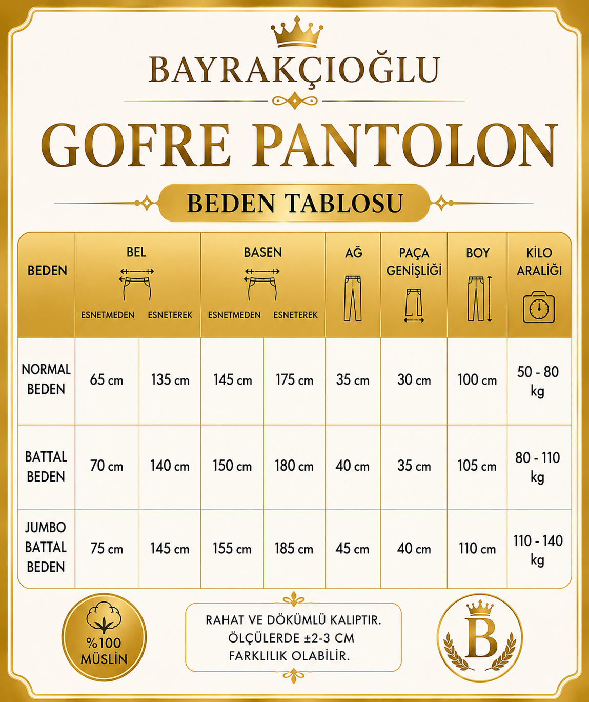 GOFRE KUMAŞ ENİNE BOYUNA ESNEK KUMAŞ PANTOLON