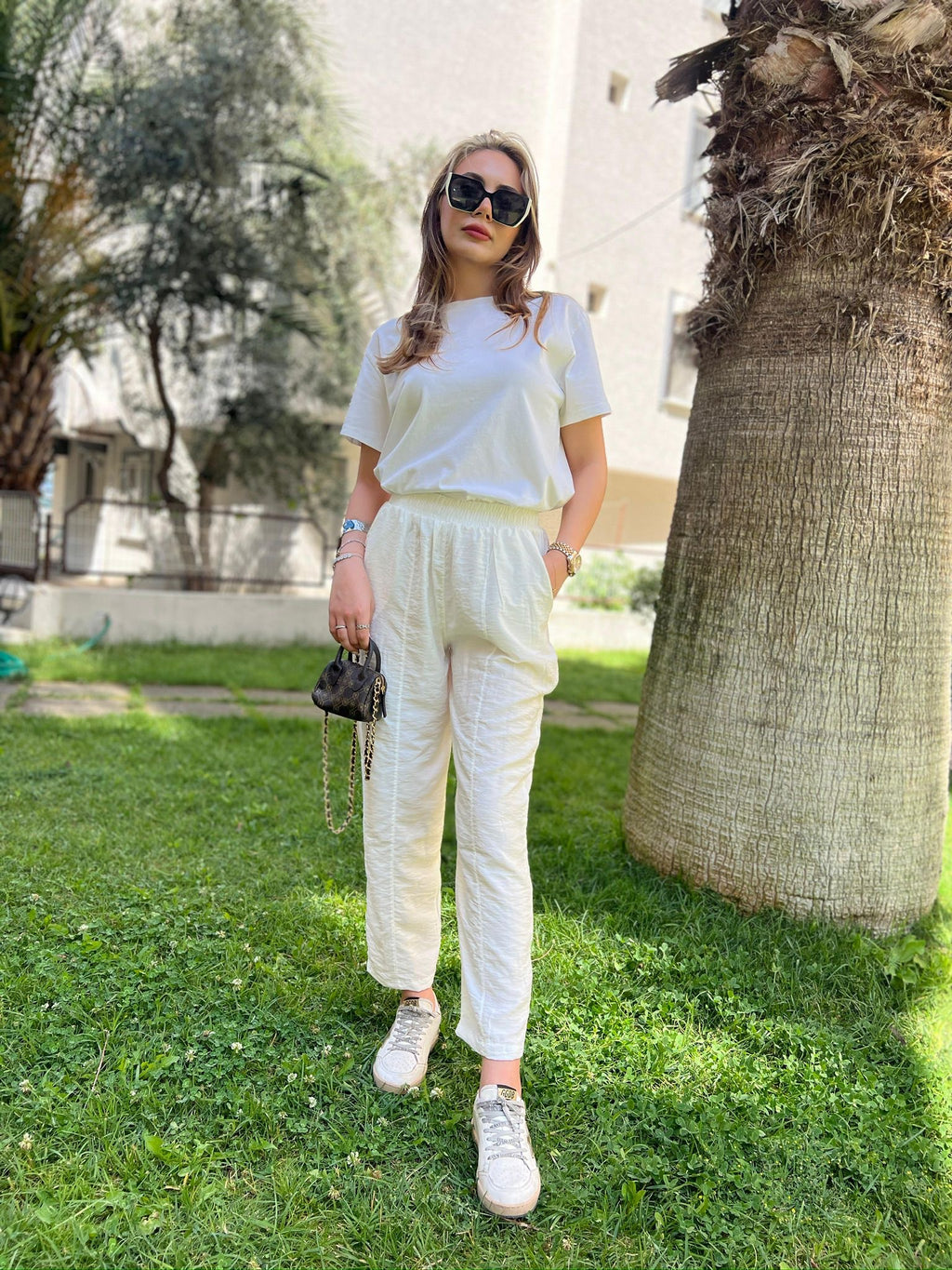 Bambu Crush Keten Yazlık Pantolon