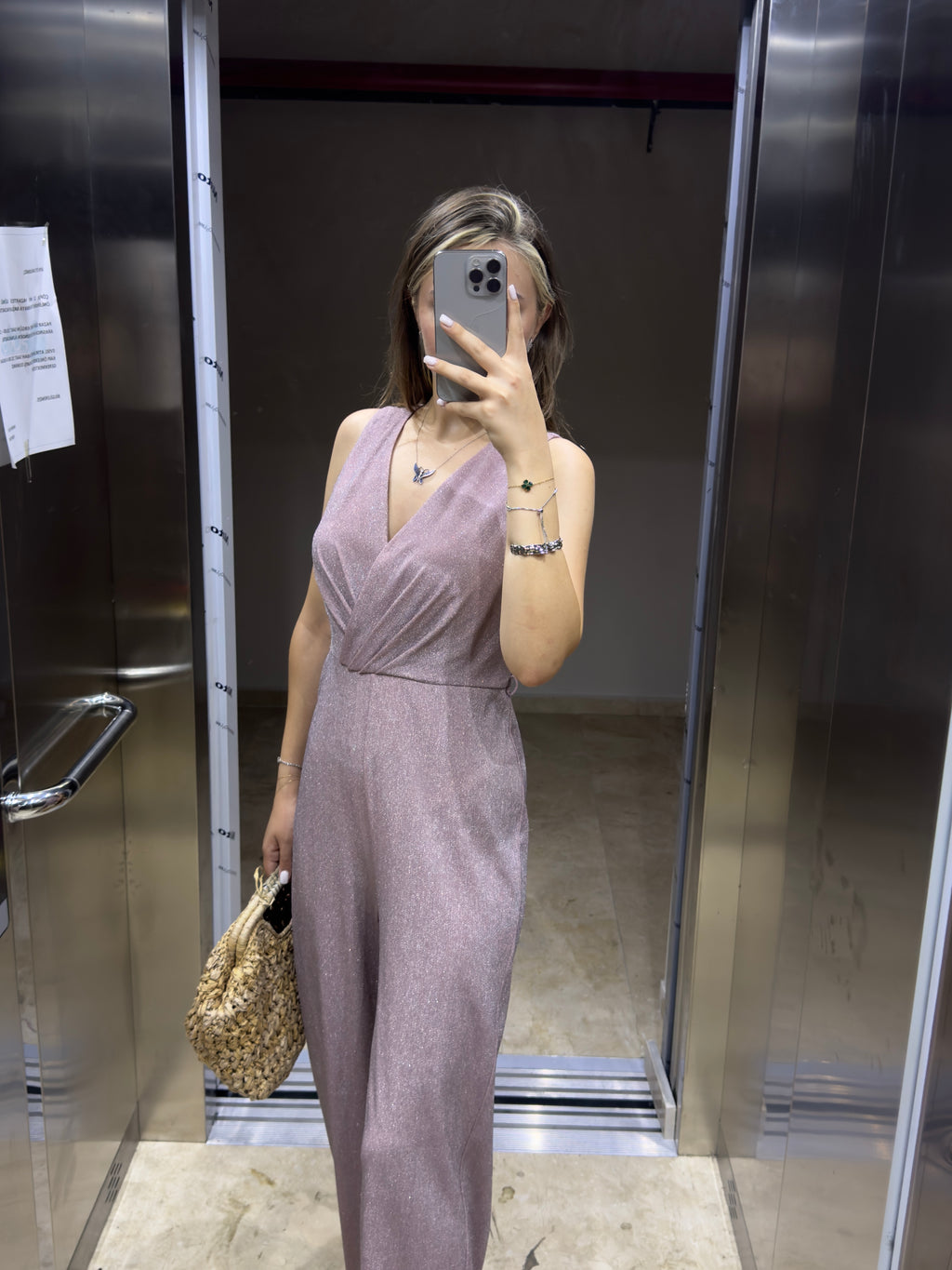 Kendinden Simli V Yaka Tulum