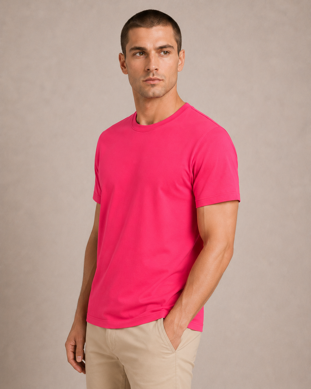 Basic Sıfır Yaka Unisex Tişört