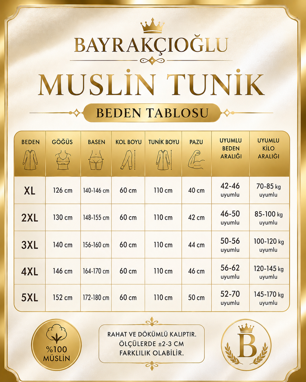 MUSLİN KUMAŞ UZUN DÜĞMELİ TUNİK