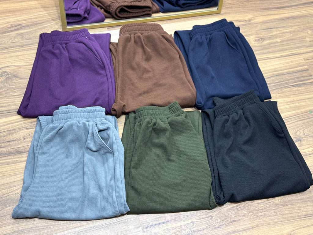 Kadın Rahat Esnek Bel Pantolon-Battal Beden