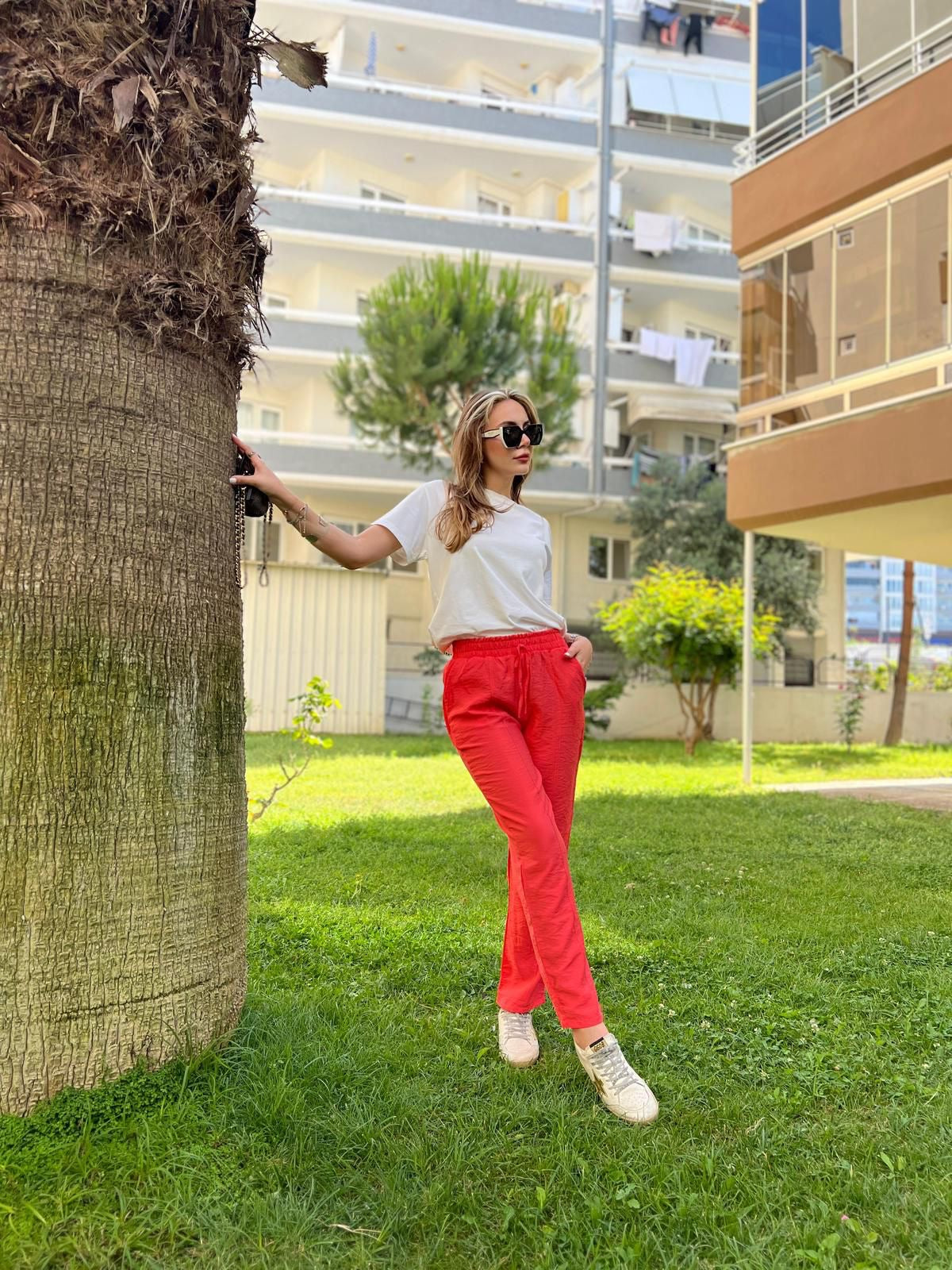 Bambu Crush Keten Yazlık Pantolon