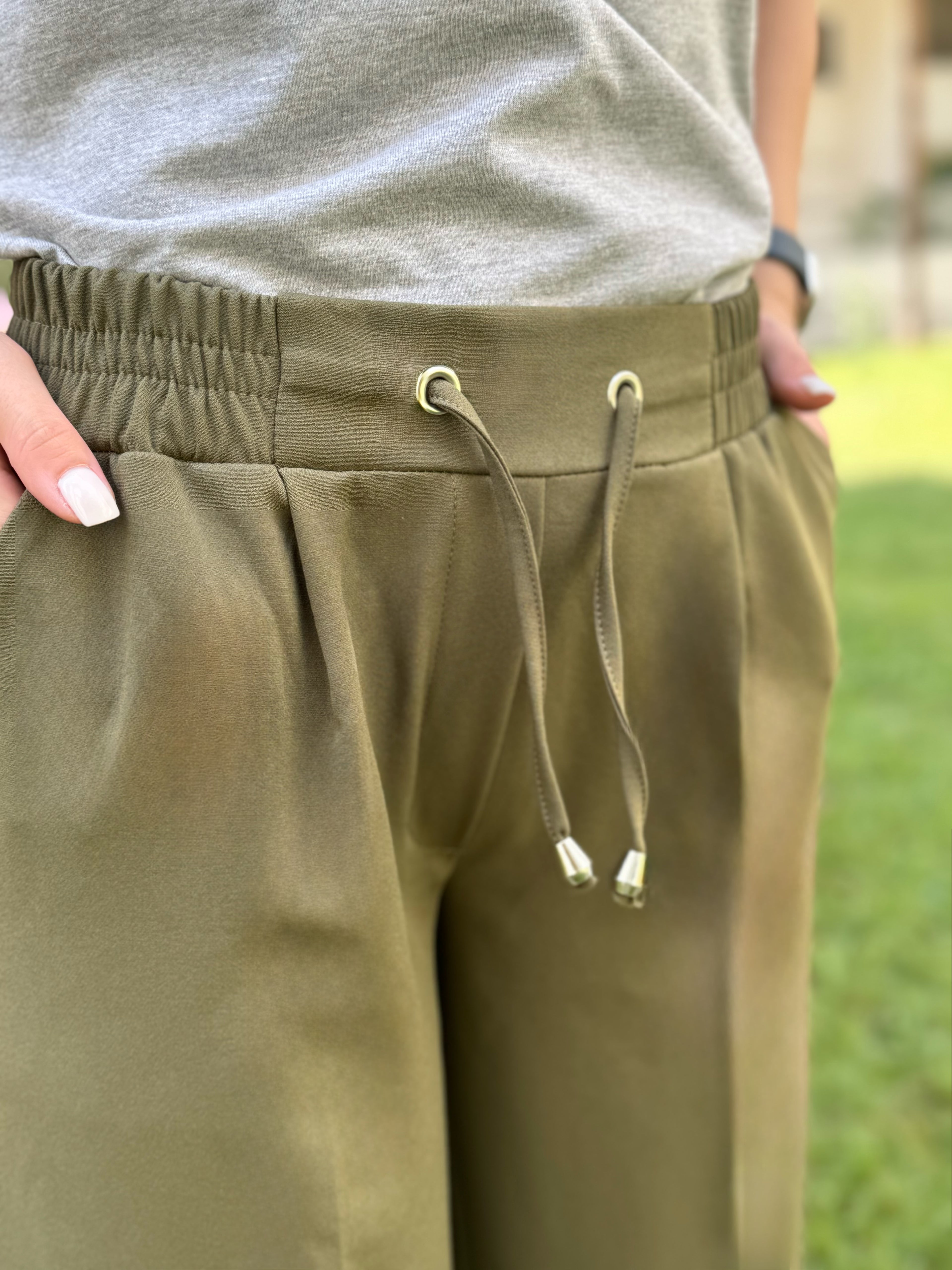 DOUBLE KREP KUMAŞ BOL PAÇA PANTOLON