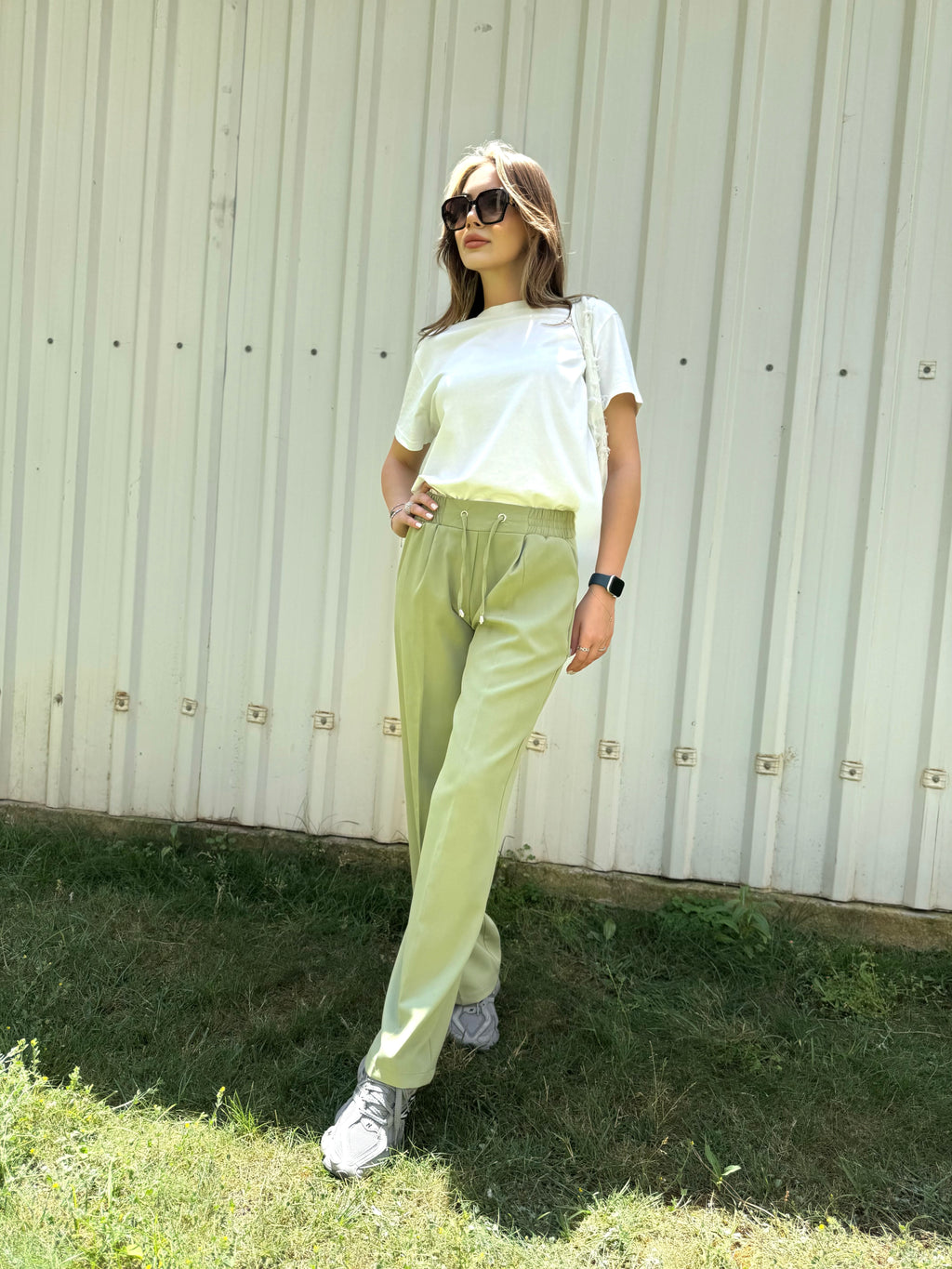 DOUBLE KREP KUMAŞ BOL PAÇA PANTOLON