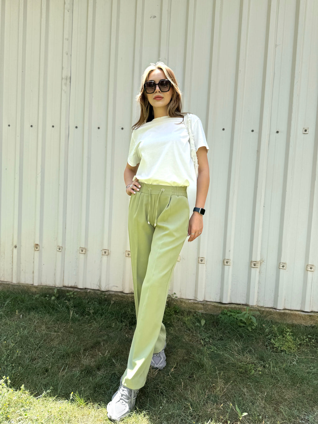 DOUBLE KREP KUMAŞ BOL PAÇA PANTOLON