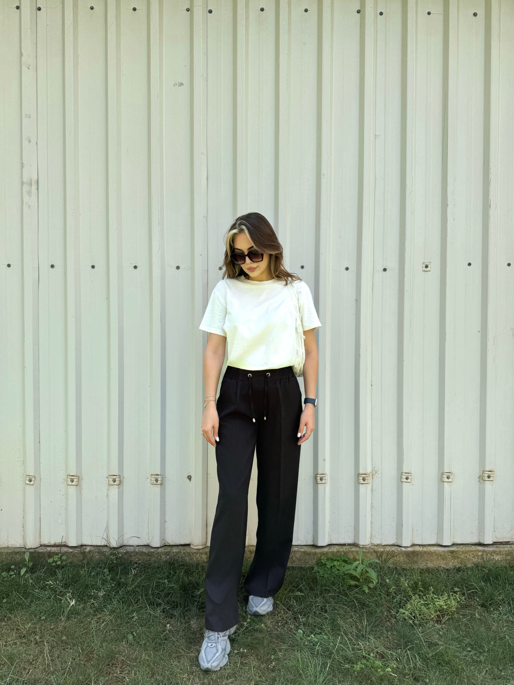 DOUBLE KREP KUMAŞ BOL PAÇA PANTOLON