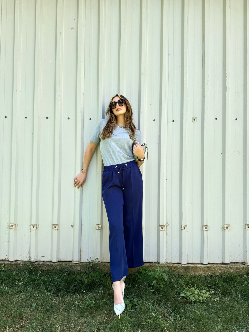 DOUBLE KREP KUMAŞ BOL PAÇA PANTOLON