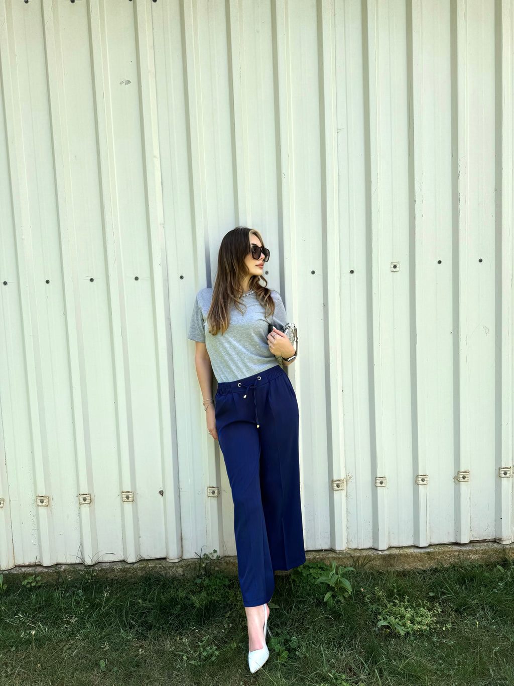 DOUBLE KREP KUMAŞ BOL PAÇA PANTOLON