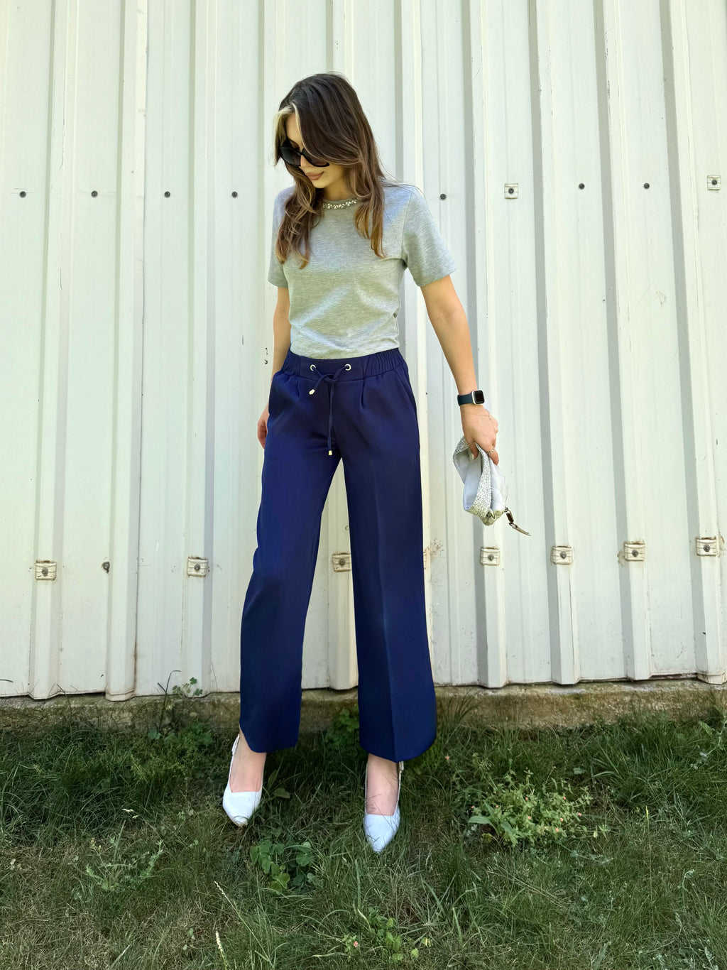 DOUBLE KREP KUMAŞ BOL PAÇA PANTOLON