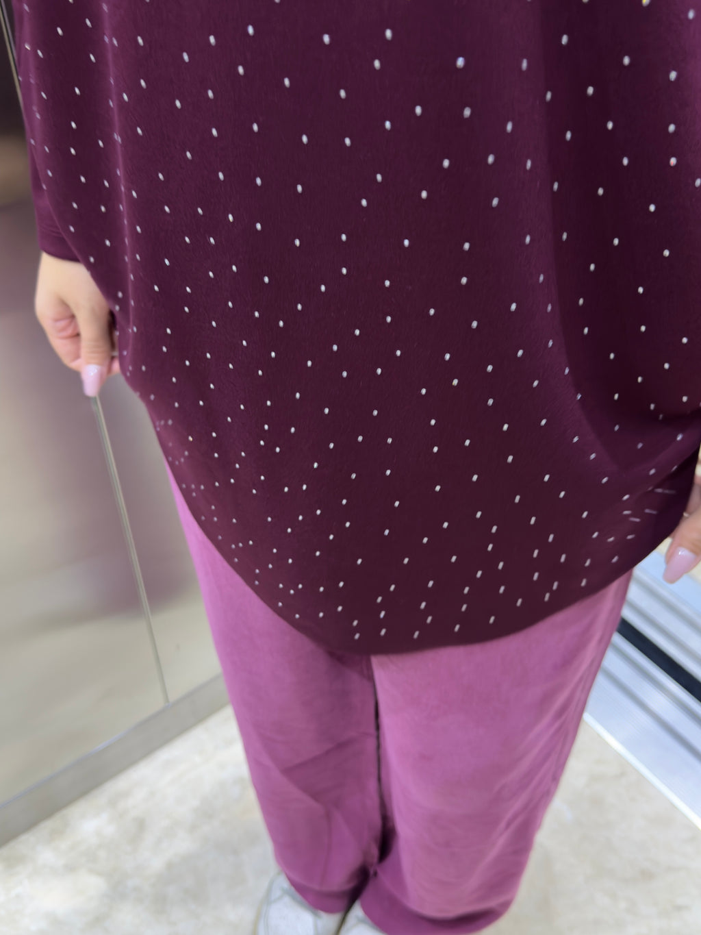 Parıltılı Modal Kumaş Pamuklu Tüylenmeyen Spor ve Şık Oversize Tunik