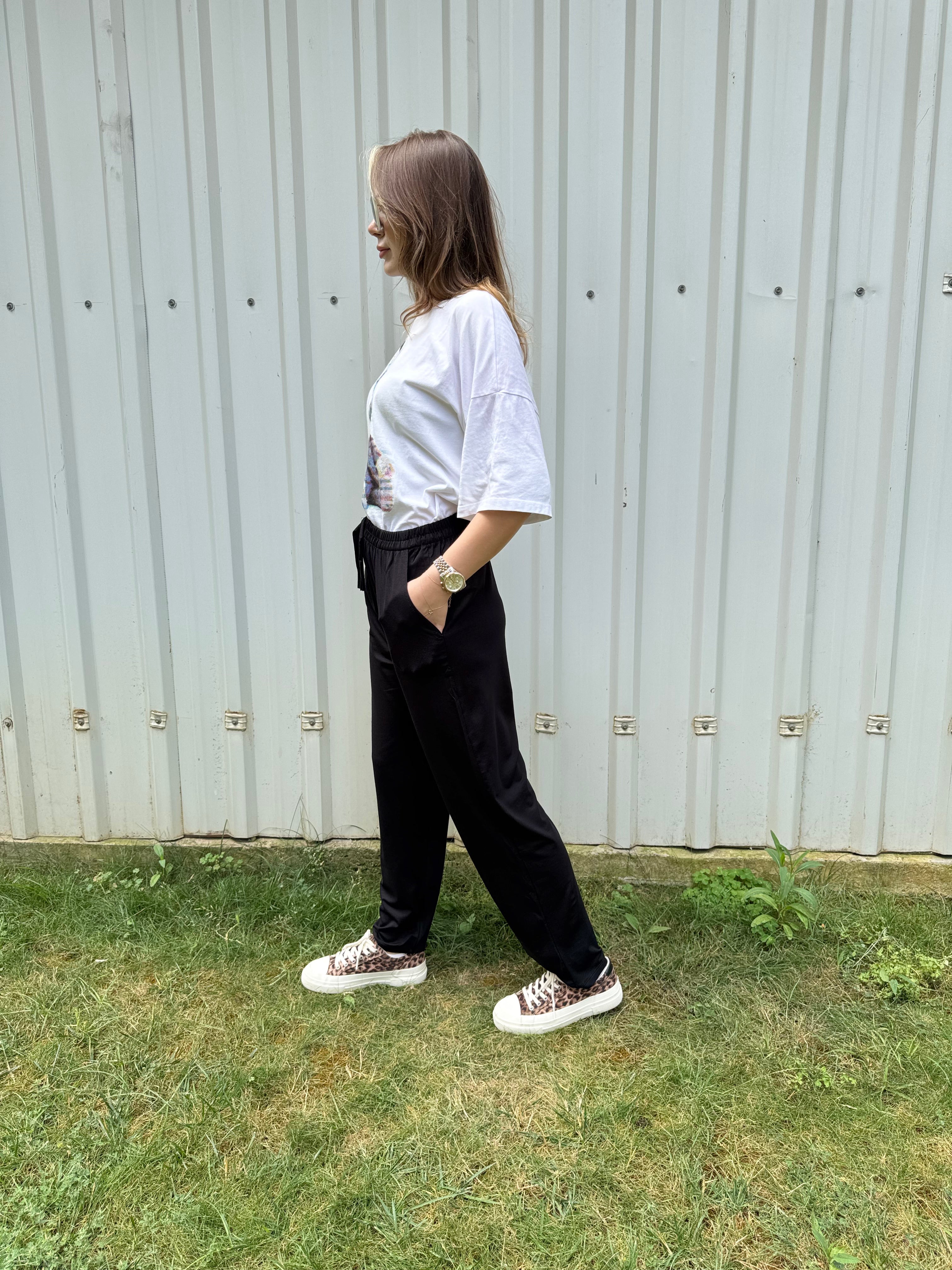 Enine Boyuna Ultra Esnek Penye Pantolon