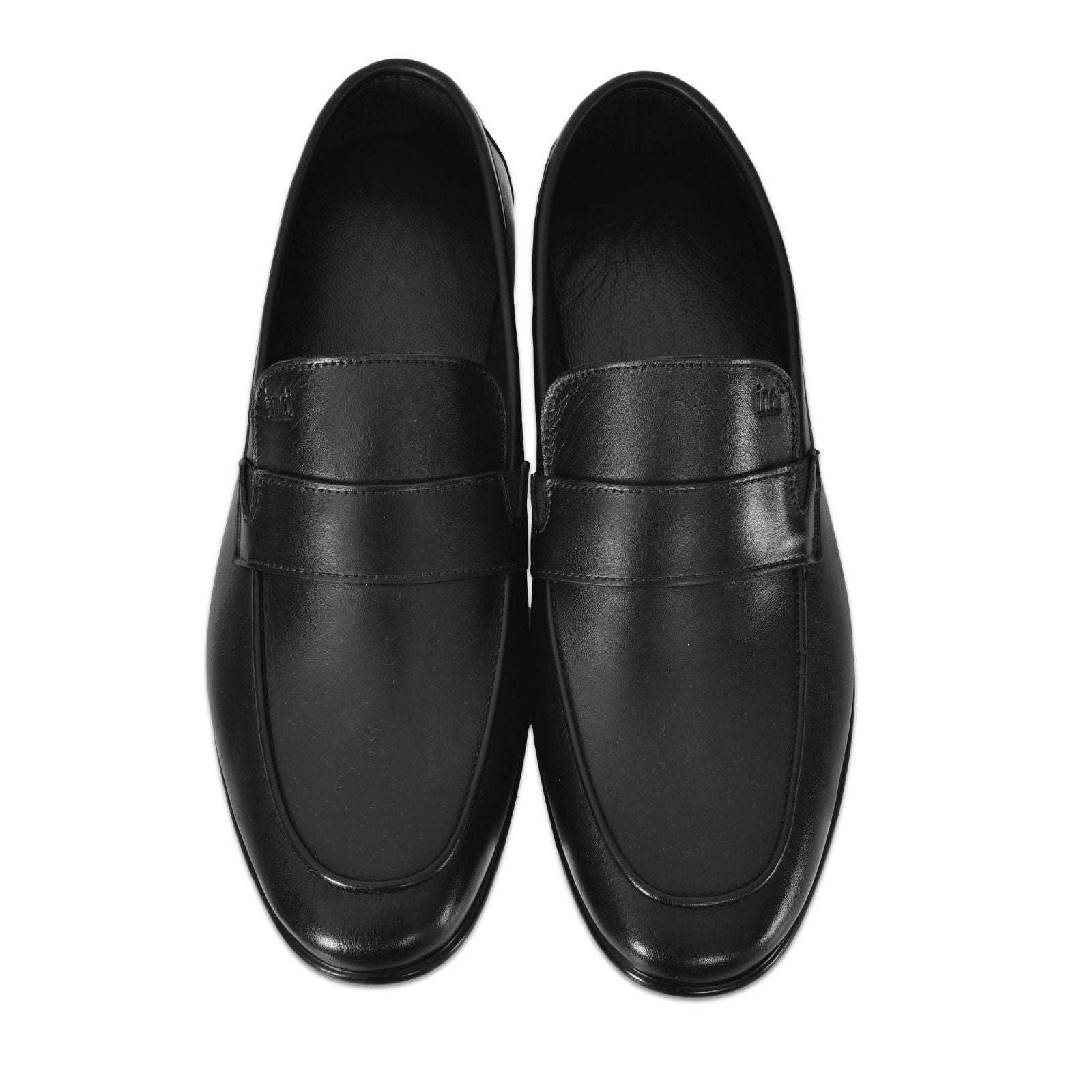 Siyah Deri Bağcıksız Klasik Erkek Ayakkabı