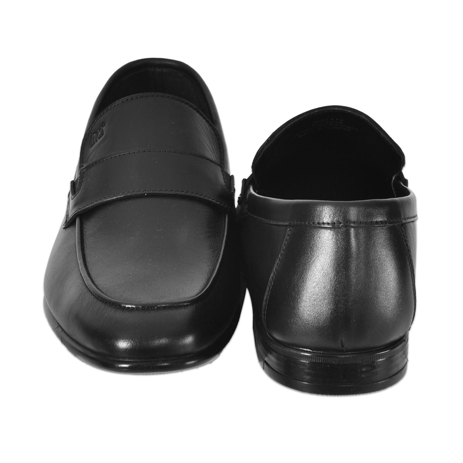 Siyah Deri Bağcıksız Klasik Erkek Ayakkabı