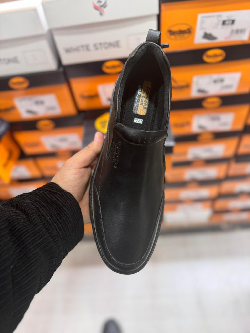 Siyah Deri Yandan Lastikli Ortopedik Baba Ayakkabısı Erkek Ayakkabı