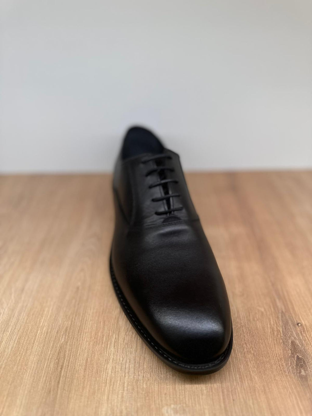 Hakiki Deri Dikişsiz Oxford Erkek Ayakkabı – Siyah