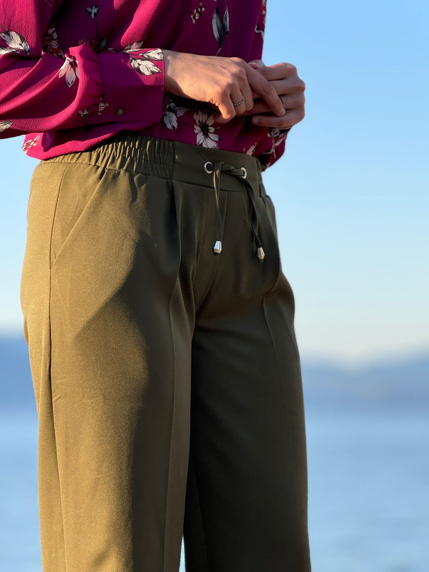 DOUBLE KREP KUMAŞ BOL PAÇA PANTOLON