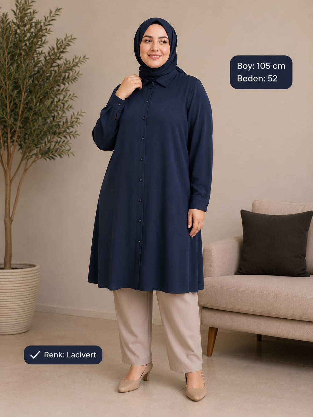 Oversize Kesim Battal Beden Uzun Tunik