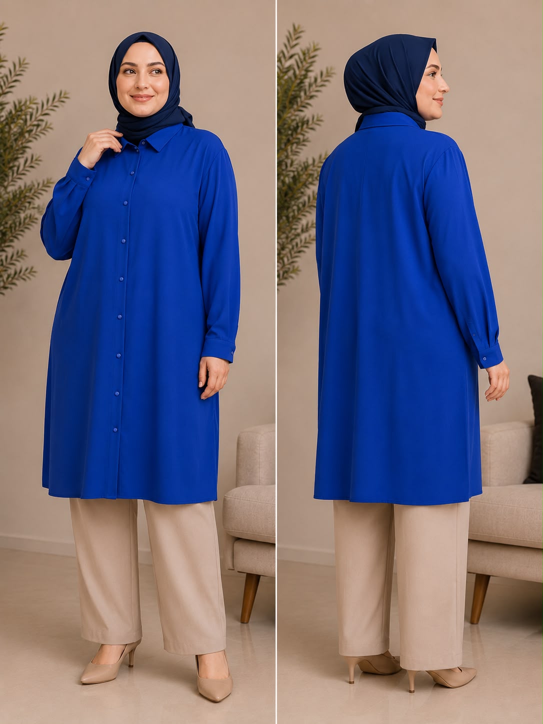 Oversize Kesim Battal Beden Uzun Tunik