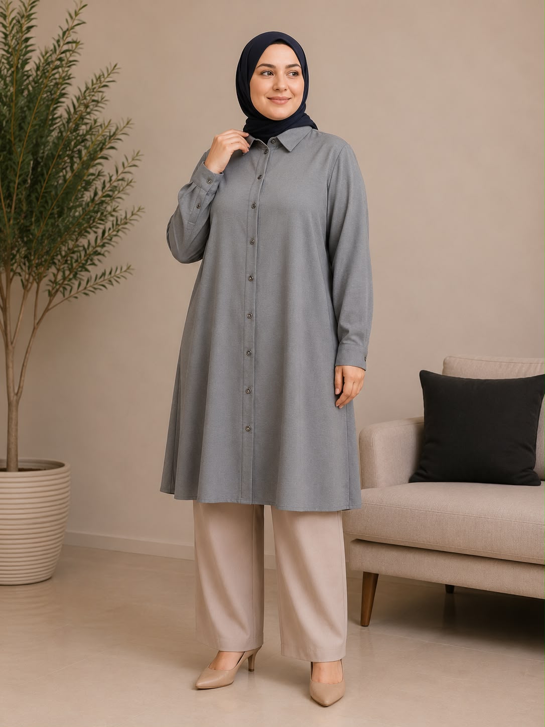 Oversize Kesim Battal Beden Uzun Tunik