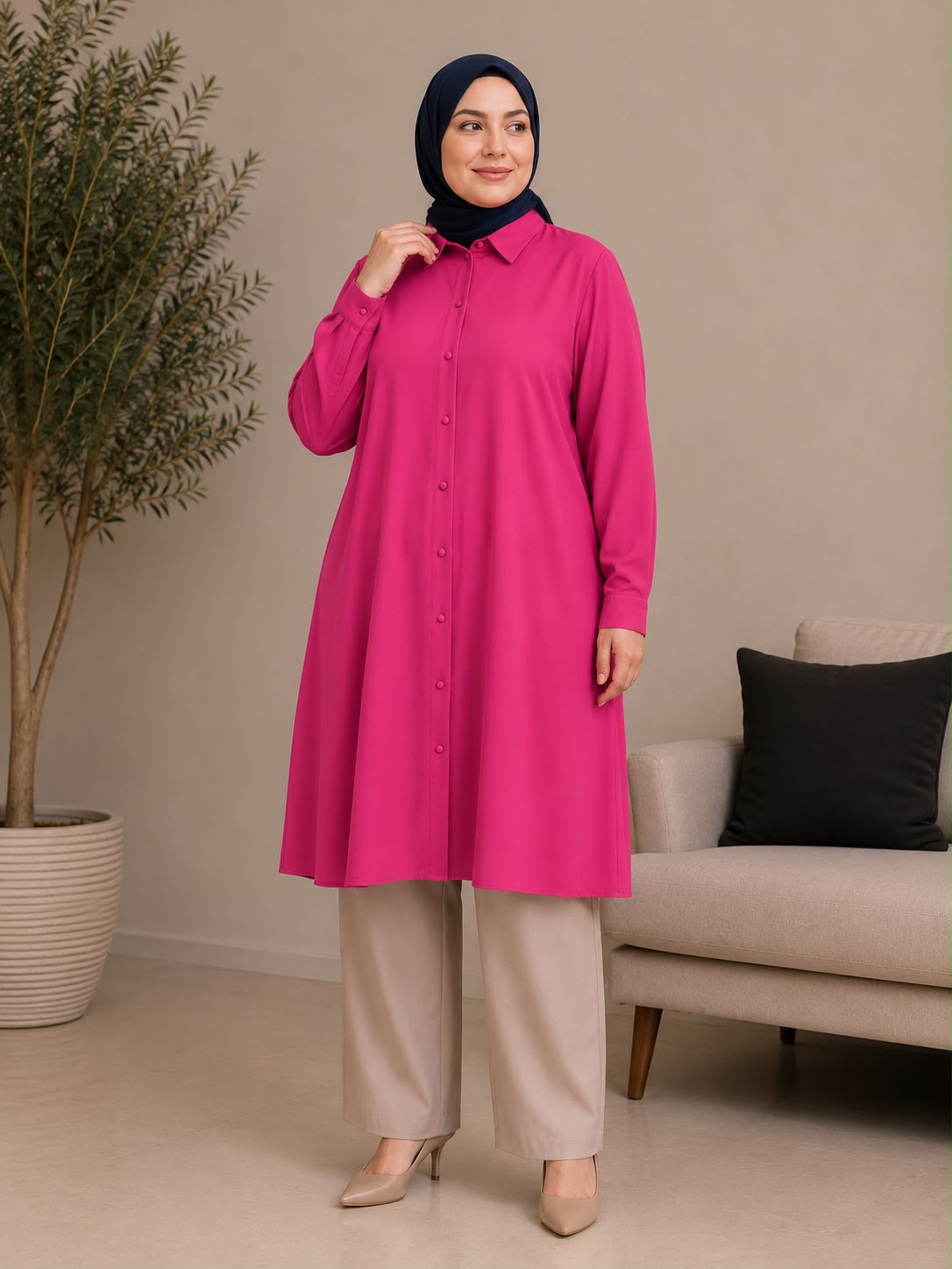 Oversize Kesim Battal Beden Uzun Tunik