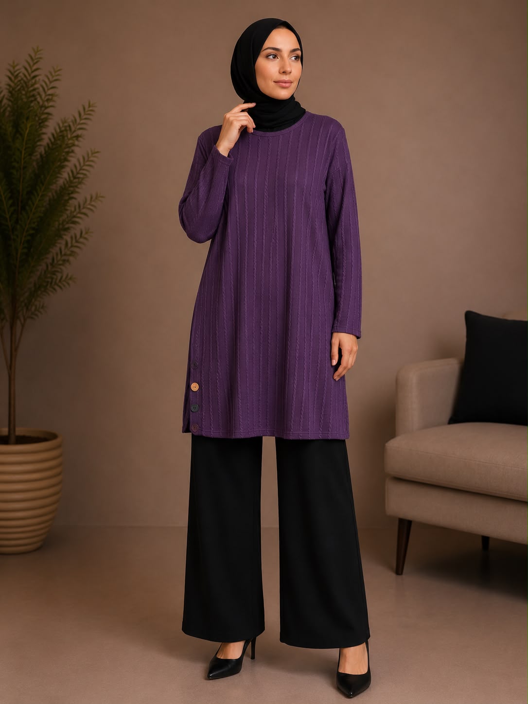 Burgu Kumaş Tunik