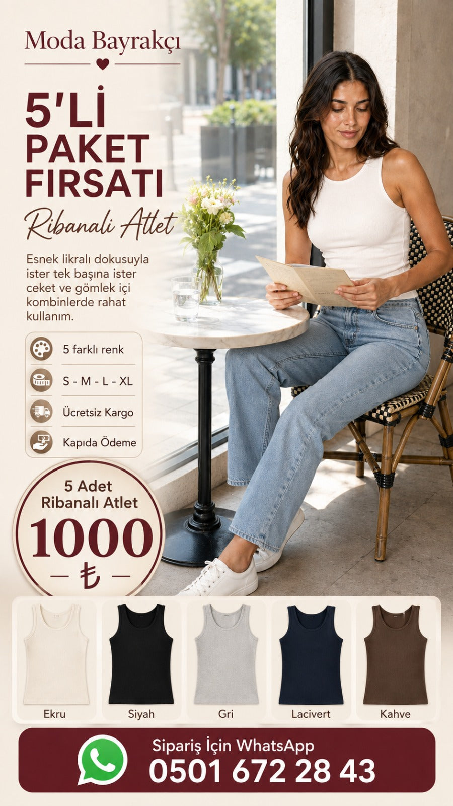 5'li Ribanalı Atlet Seti