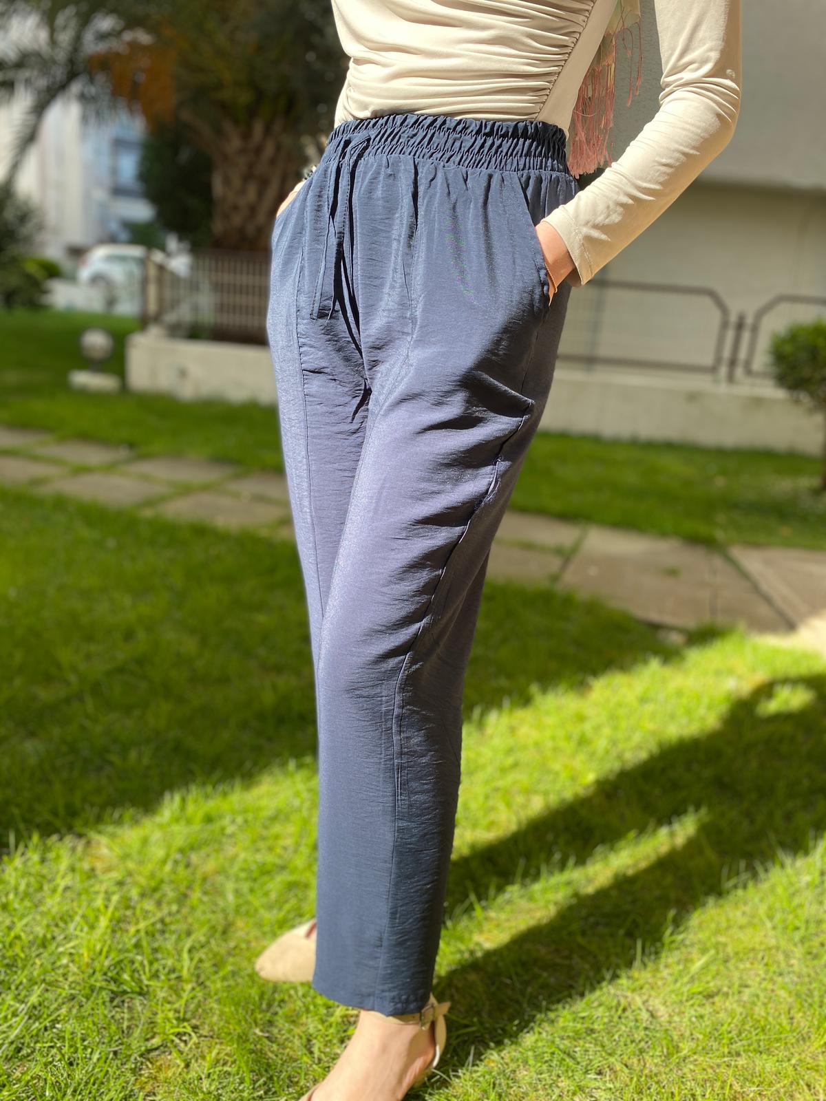 Bambu Crush Keten Yazlık Pantolon