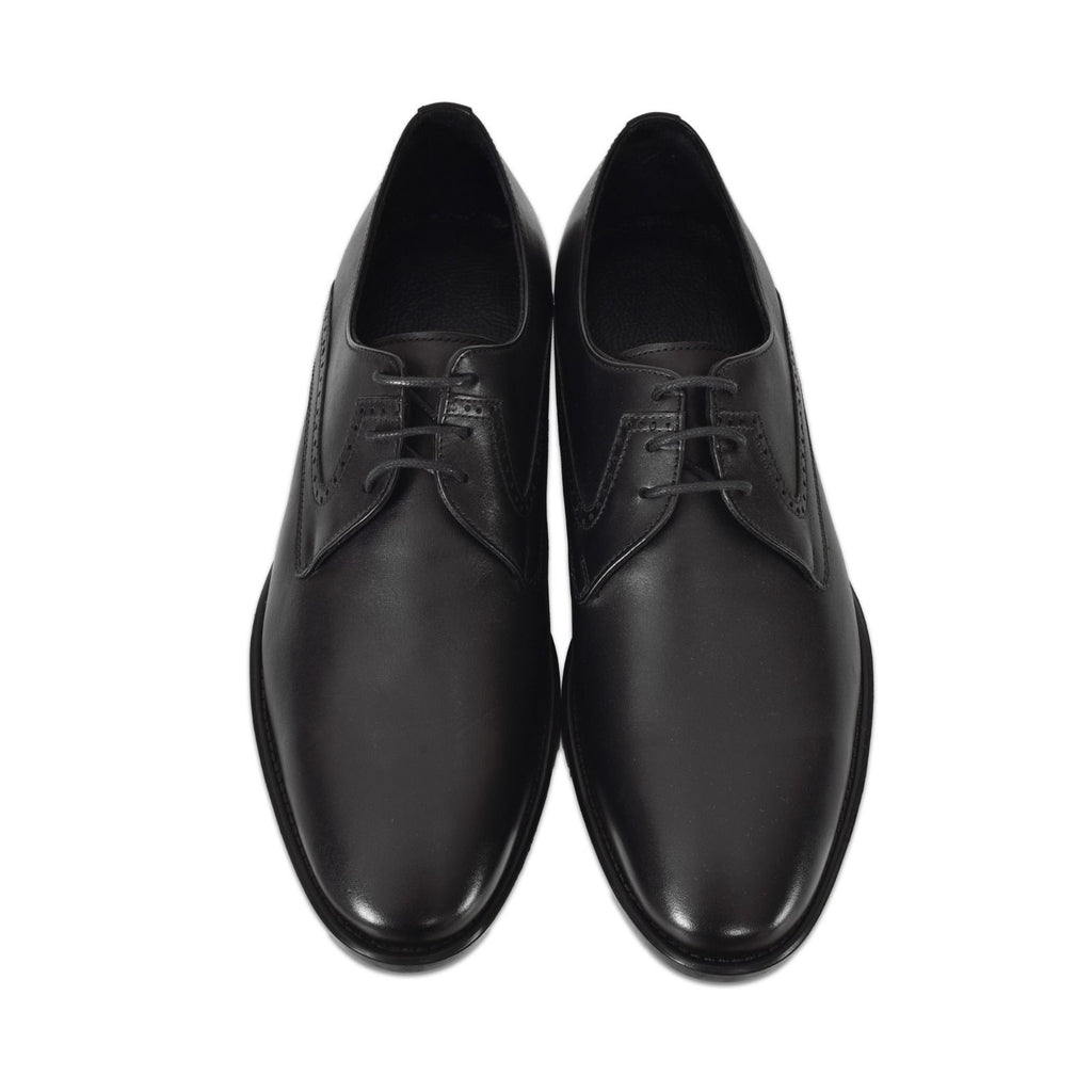 Siyah Deri Klasik Erkek Oxford Ayakkabı