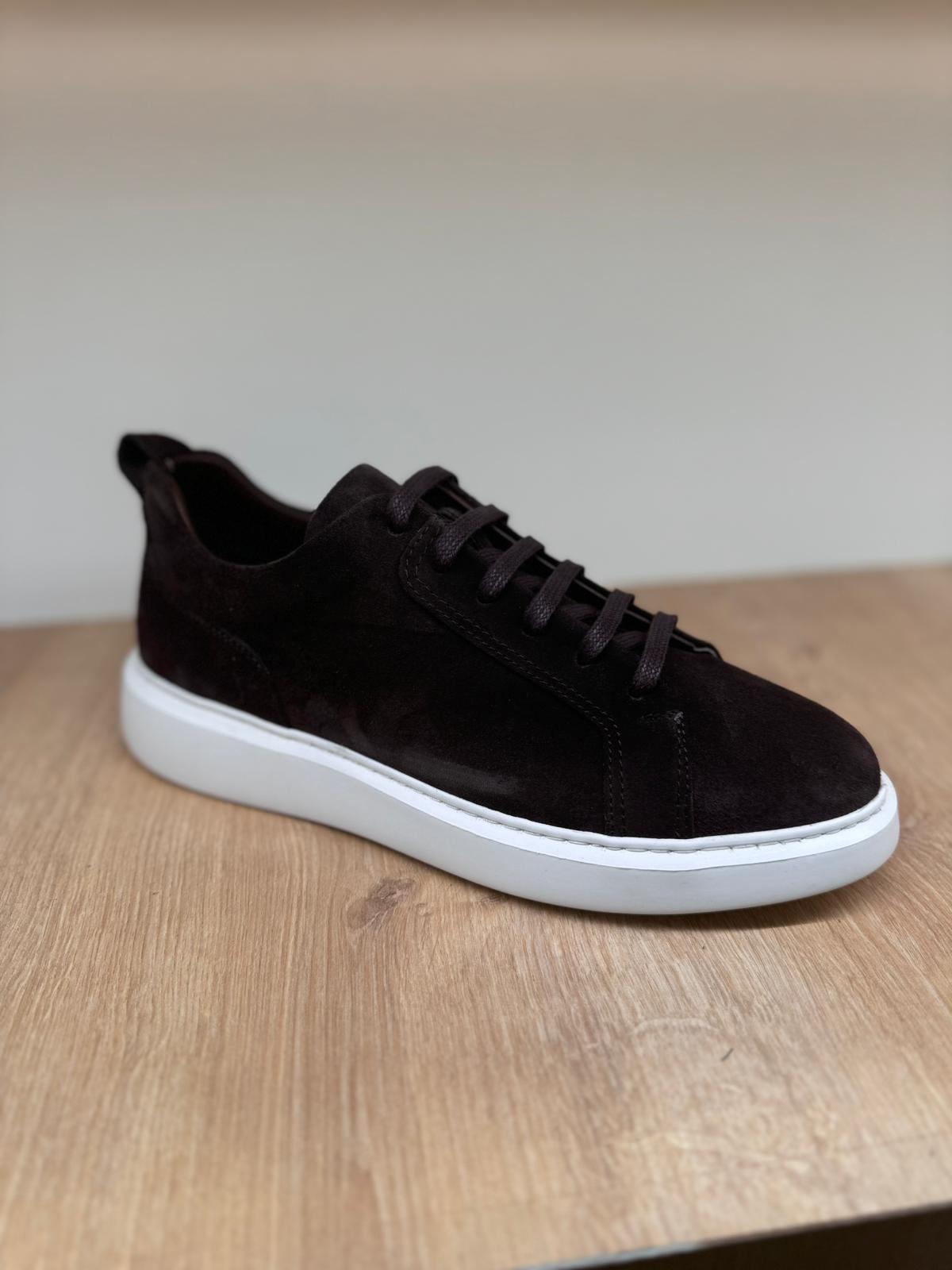 Süet Deri Bağcıklı Günlük Erkek Sneaker