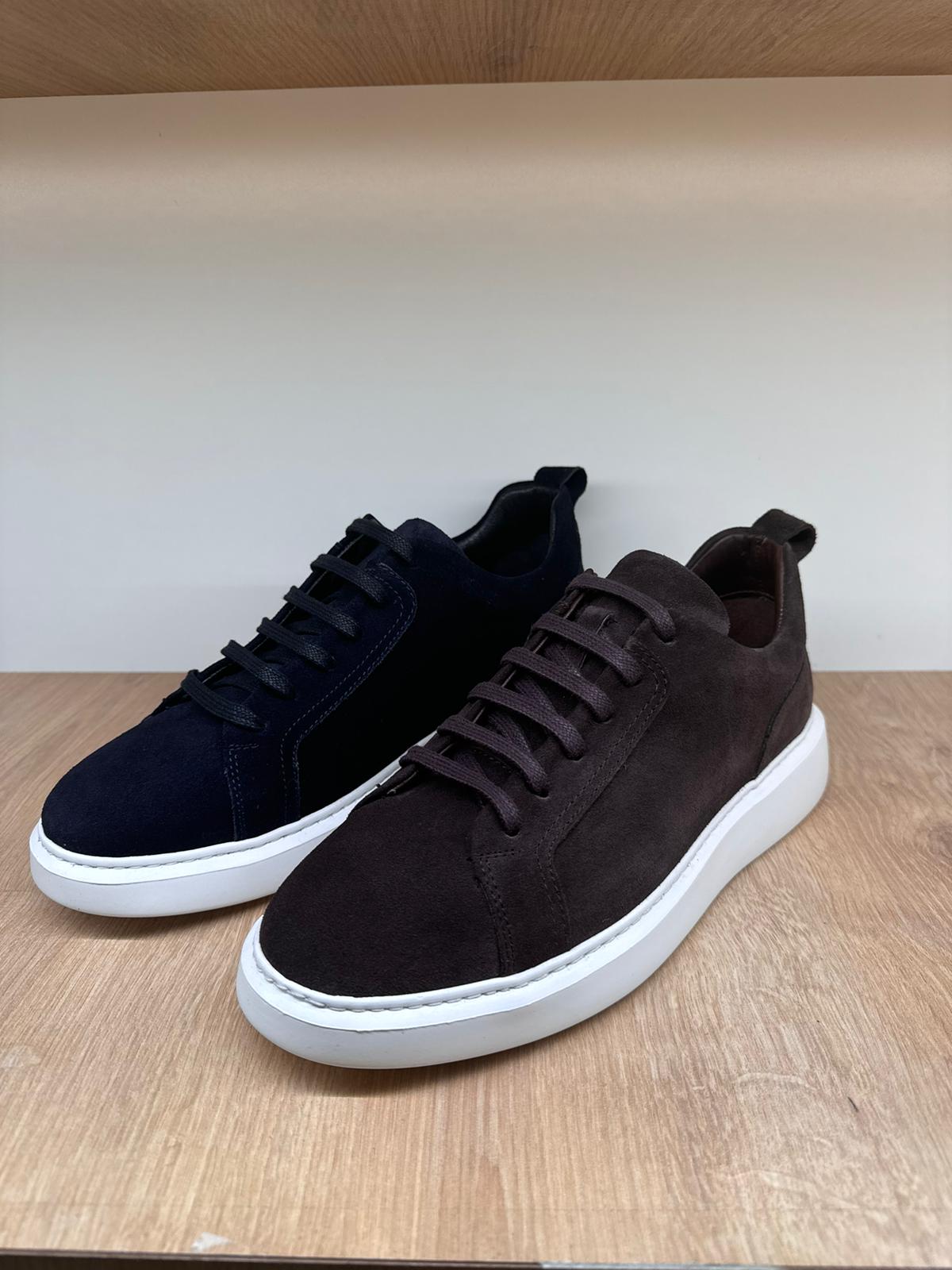 Süet Deri Bağcıklı Günlük Erkek Sneaker