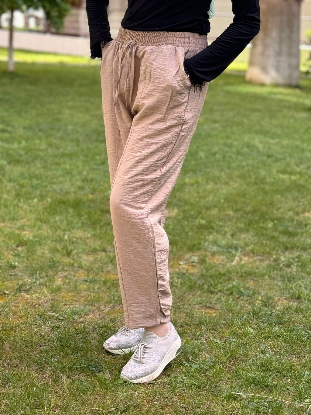 Bambu Crush Keten Yazlık Pantolon