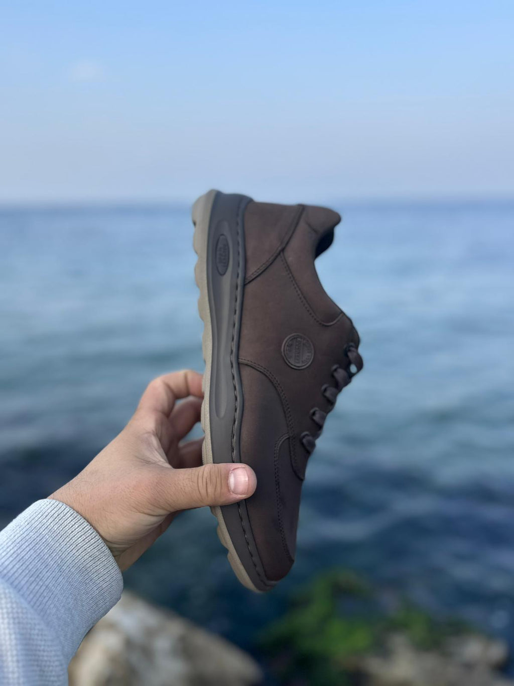 Hakiki Deri Yastık Taban Günlük Erkek Sneaker Ayakkabı