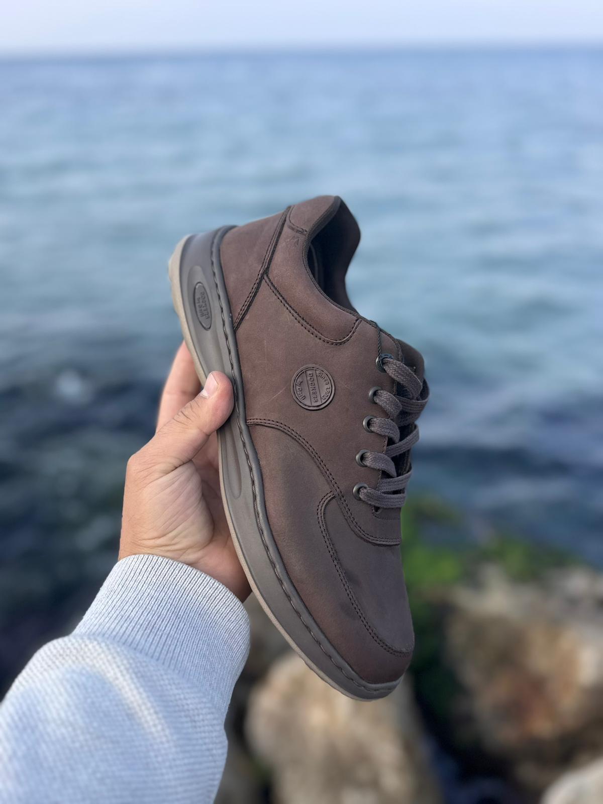 Hakiki Deri Yastık Taban Günlük Erkek Sneaker Ayakkabı