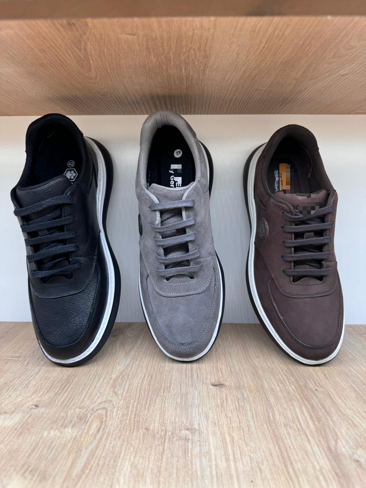 BAĞCIKLI KALIN TABAN %100 HAKİKİ DERİ SNEAKER ERKEK AYAKKABI ORJİNAL MARKA