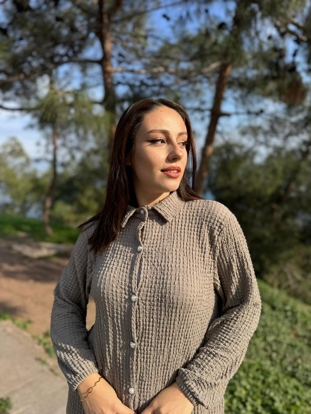 Bürümcük Kumaş Ultra Esnek Pantolon Beli Lastikli İkili Takım