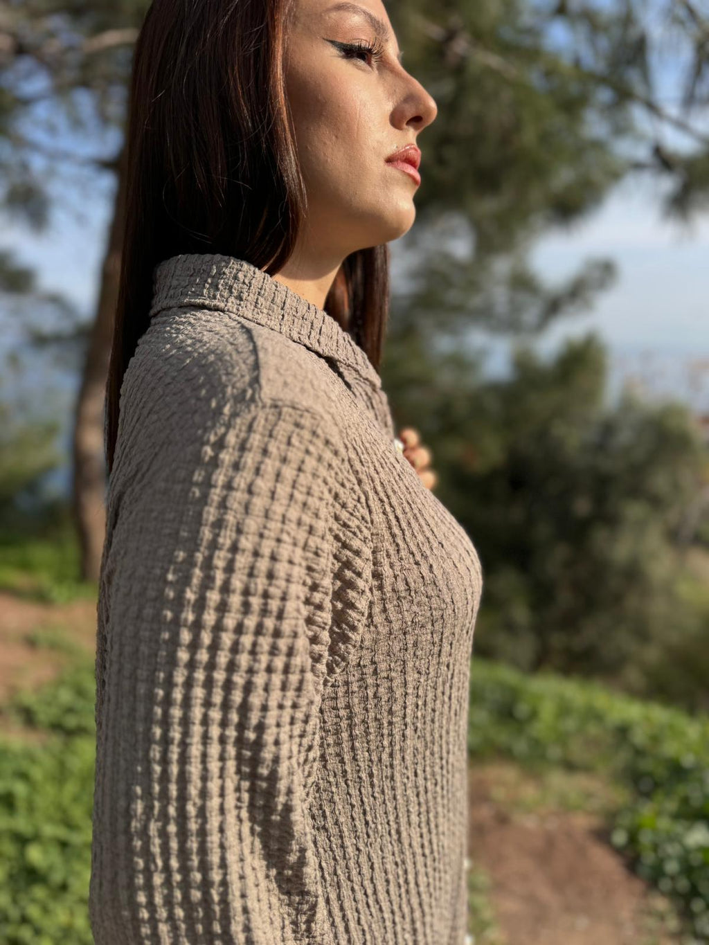 Bürümcük Kumaş Ultra Esnek Pantolon Beli Lastikli İkili Takım