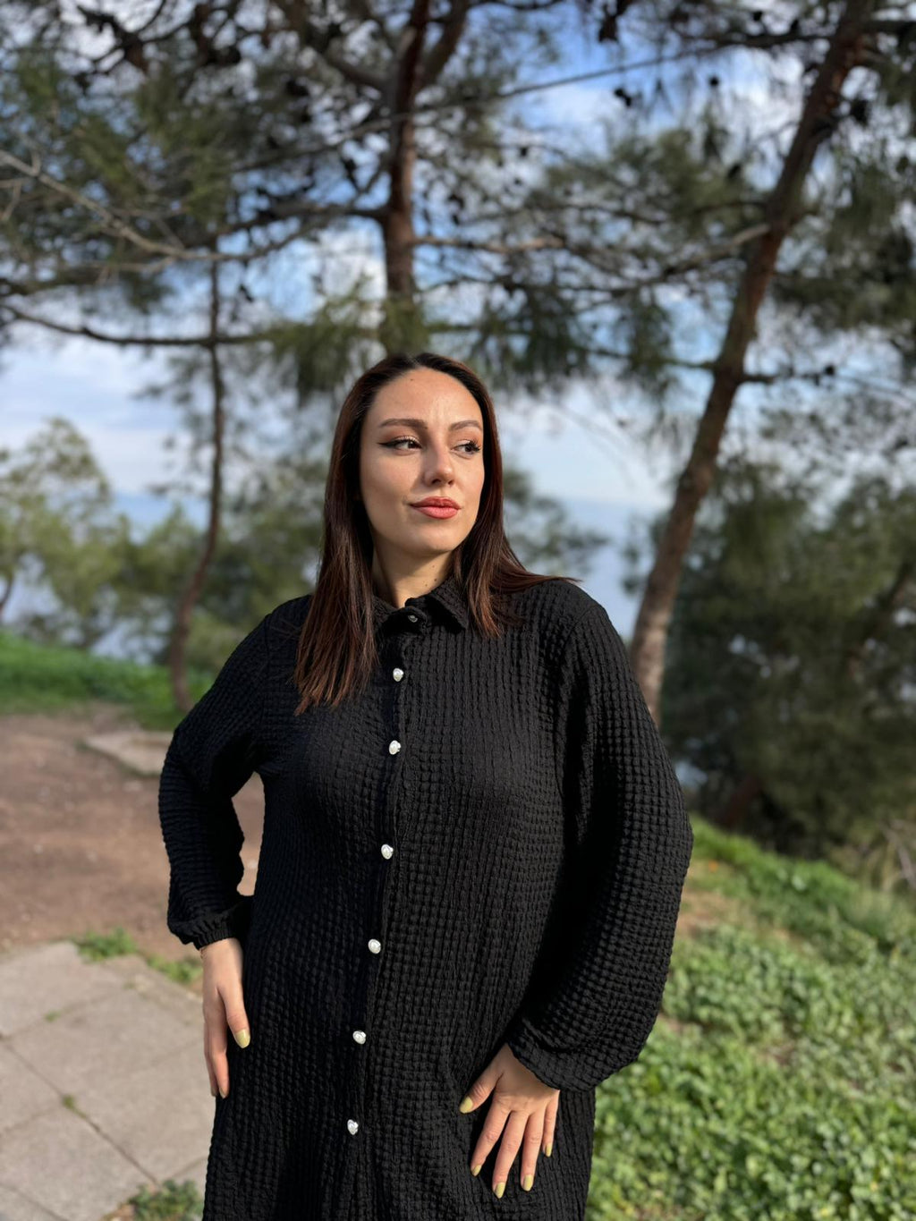 Bürümcük Kumaş Ultra Esnek Pantolon Beli Lastikli İkili Takım