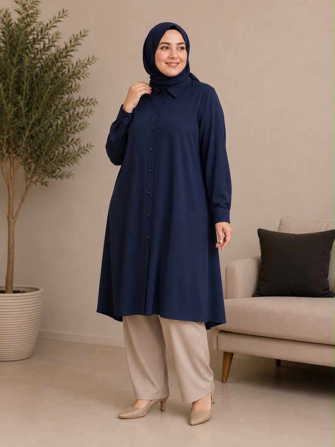 Oversize Kesim Battal Beden Uzun Tunik