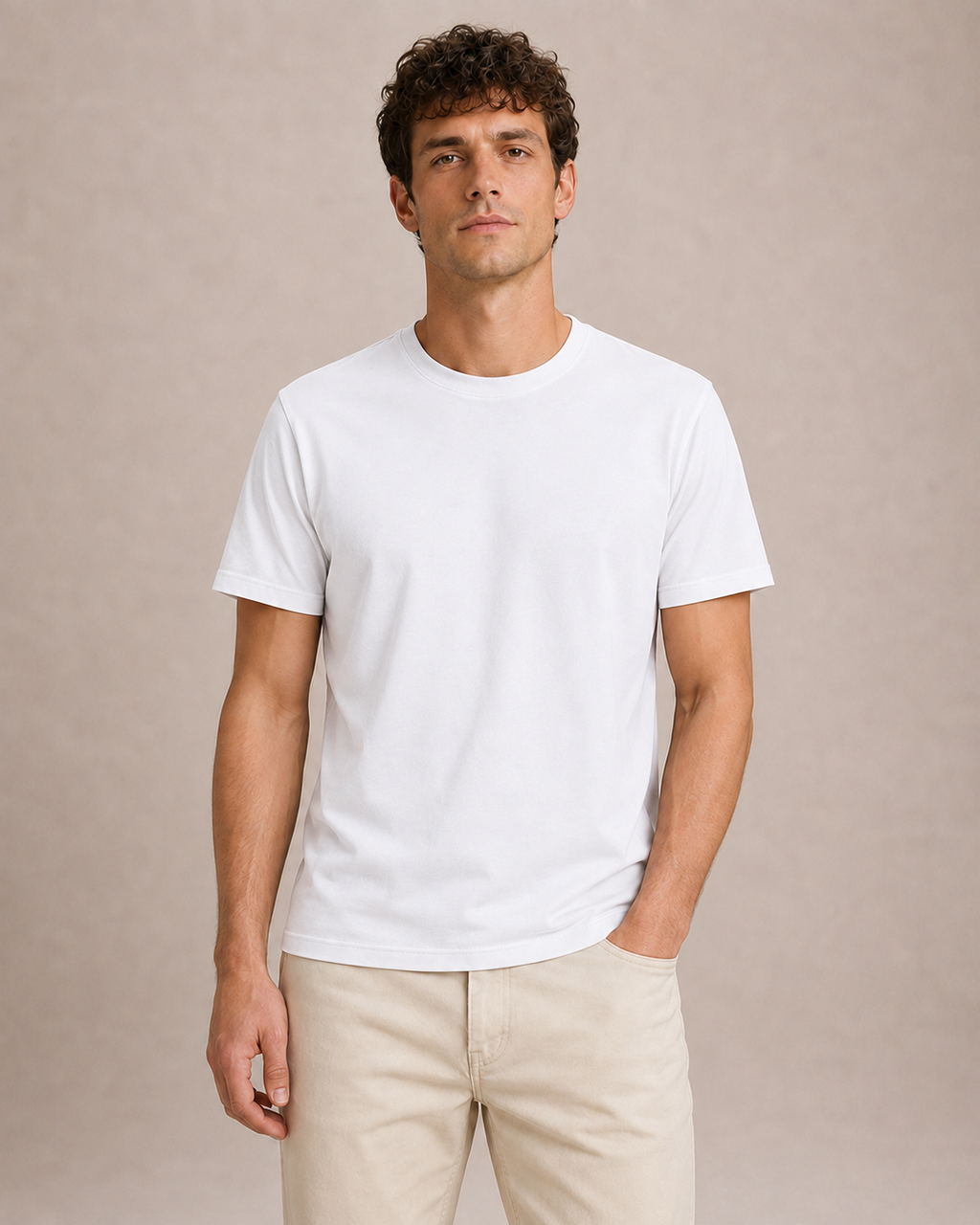 Basic Sıfır Yaka Unisex Tişört