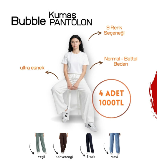ULTRA ESNEK BUBBLE KUMAŞ PANTOLON